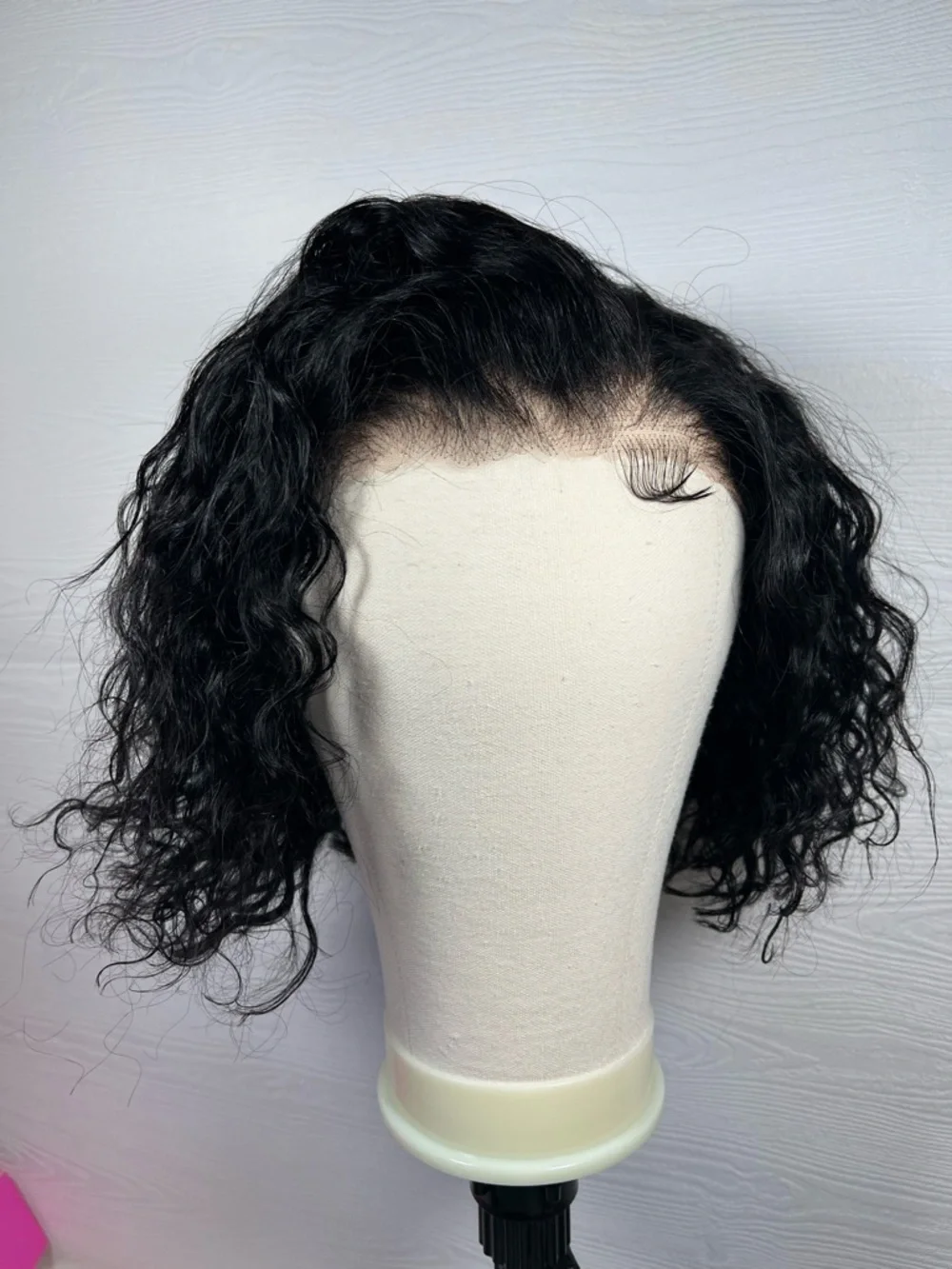 UNICE Human Hair Water Wave Pre Cut 10 Inch Wig